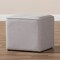 Baxton Studio Corinne Modern Light Grey Upholstered Ottoman 143-8145 - alternate 6